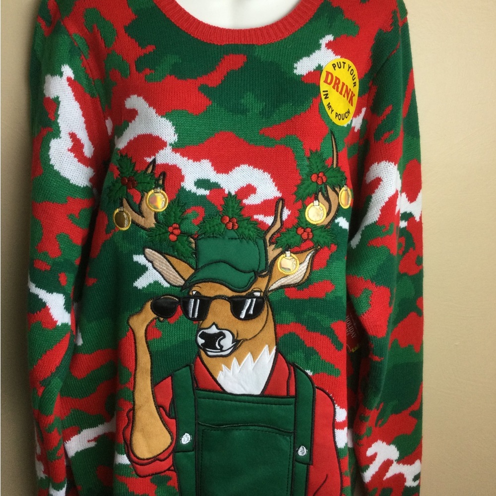 NWT HOLIDAY TIME UNUSUAL UGLY CHRISTMAS SWEATER   2XL (50-52)